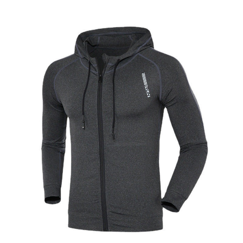 Men's Athletic Compression Running Jacket for Outdoor Use