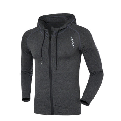 Men's Athletic Compression Running Jacket for Outdoor Use
