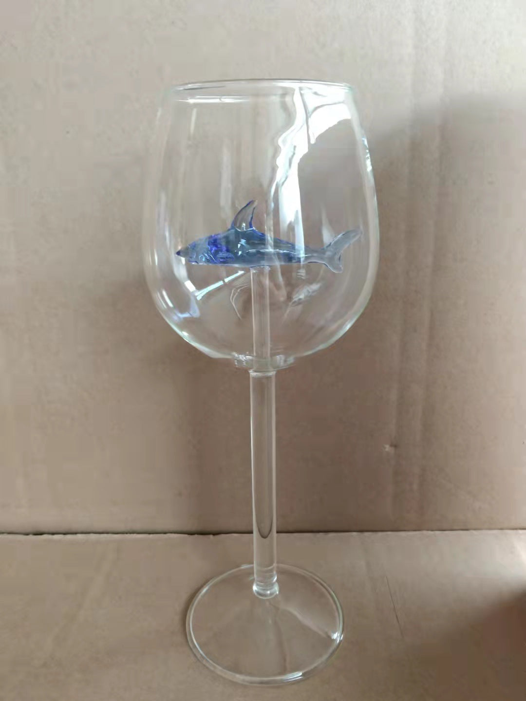 Creative Shark High Wine Glass with Octopus Design