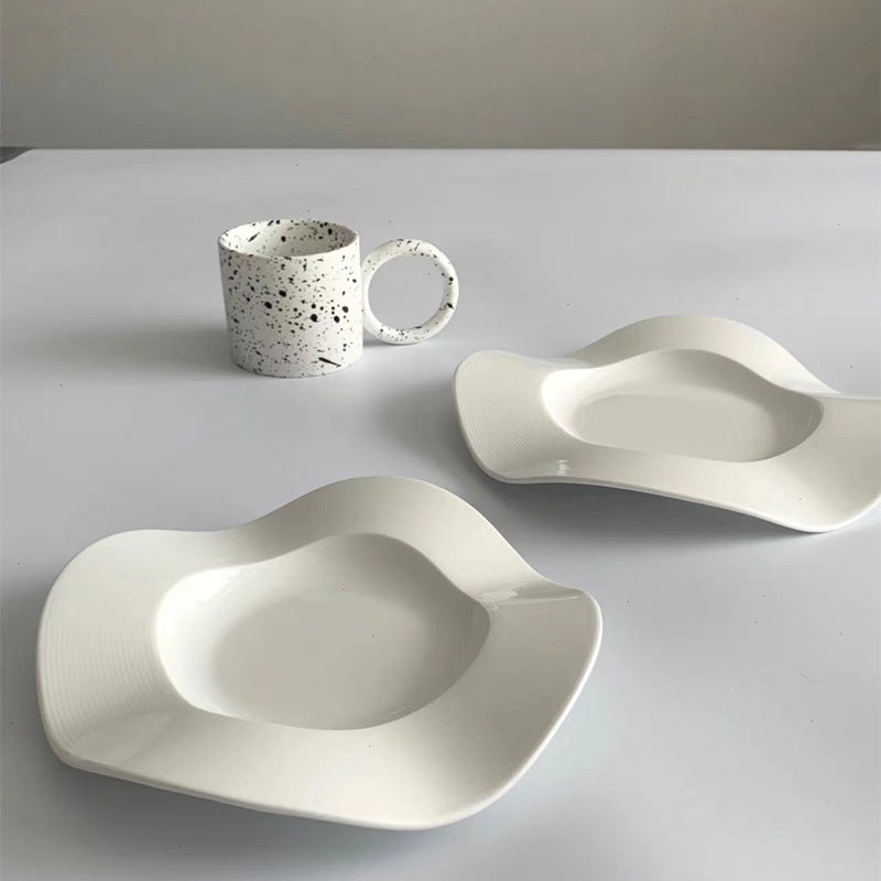 Ceramic Dish Set for Snacks and Seasoning Plates
