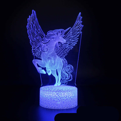 Unicorn Series Colorful Creative 3D Night Light