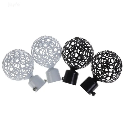 2pcs Iron Curtain Rod Finials - 22mm & 28mm Diameter