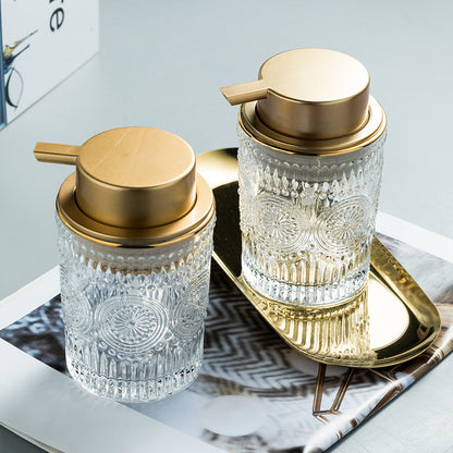 Luxurious Glass Soap Dispenser for Home and Hotels