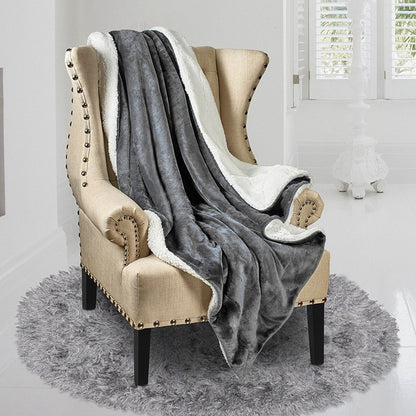 Lamb Fleece Plush Blanket for Bed