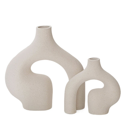 Nordic Ceramic Vase - Creative Home Decor for Dried Flowers