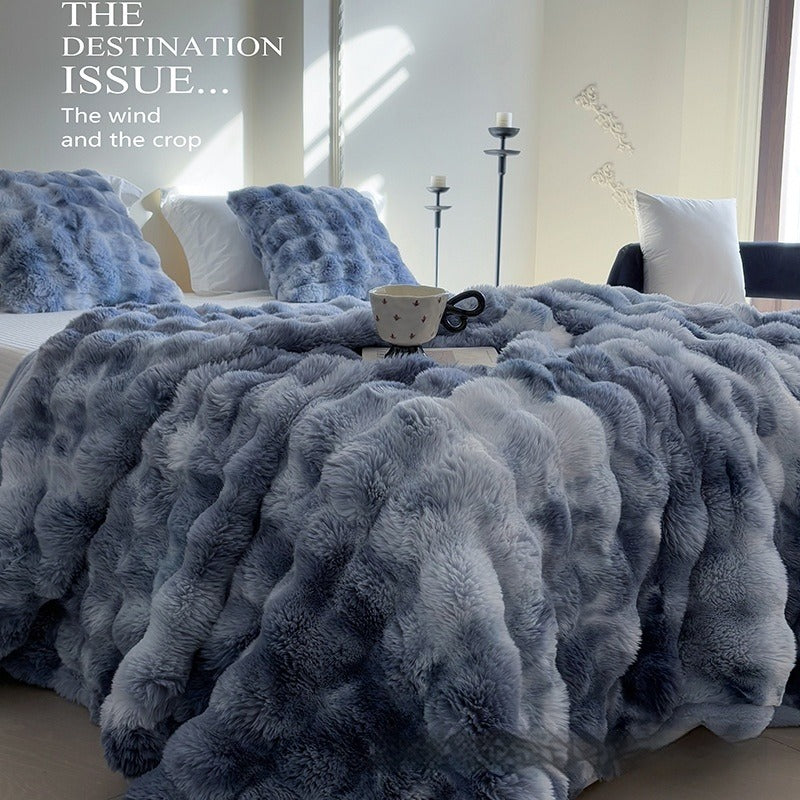 Ultra-Soft Faux Rabbit Velvet Blanket
