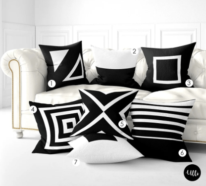 Black and White Impression Painting Pillowcase