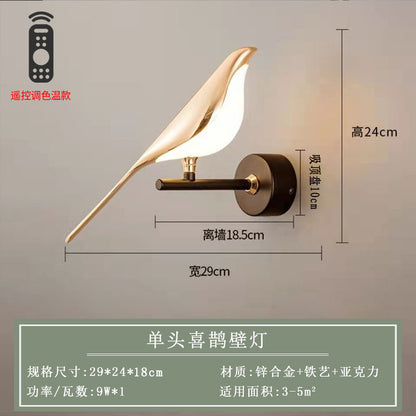 Modern Minimalist Creative Bird Wall Light for Home