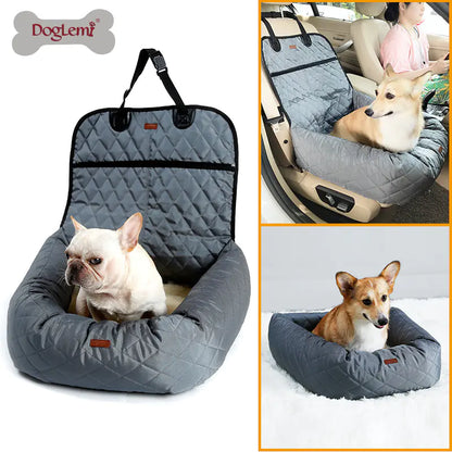 Multifunctional Pet Car Bed with Thick Cushion