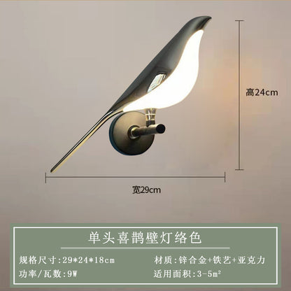Modern Minimalist Creative Bird Wall Light for Home