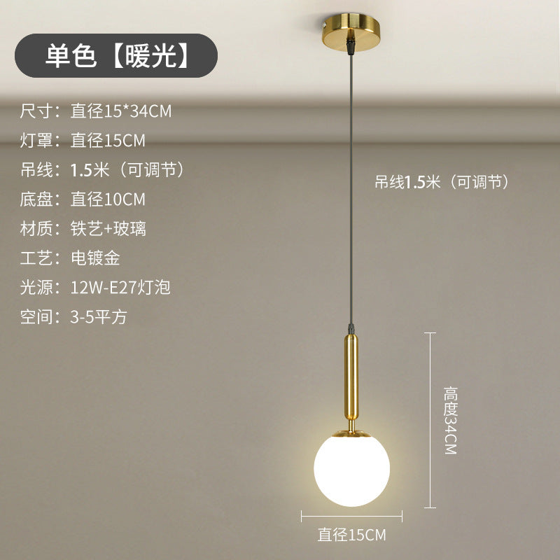 Nordic-Style Minimalist Pendant Light for Bedroom