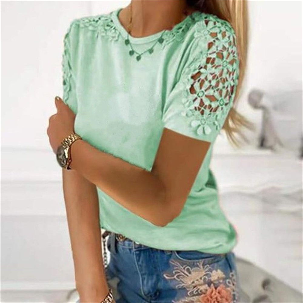 Women's Oversized Lace Casual Sexy T-Shirt