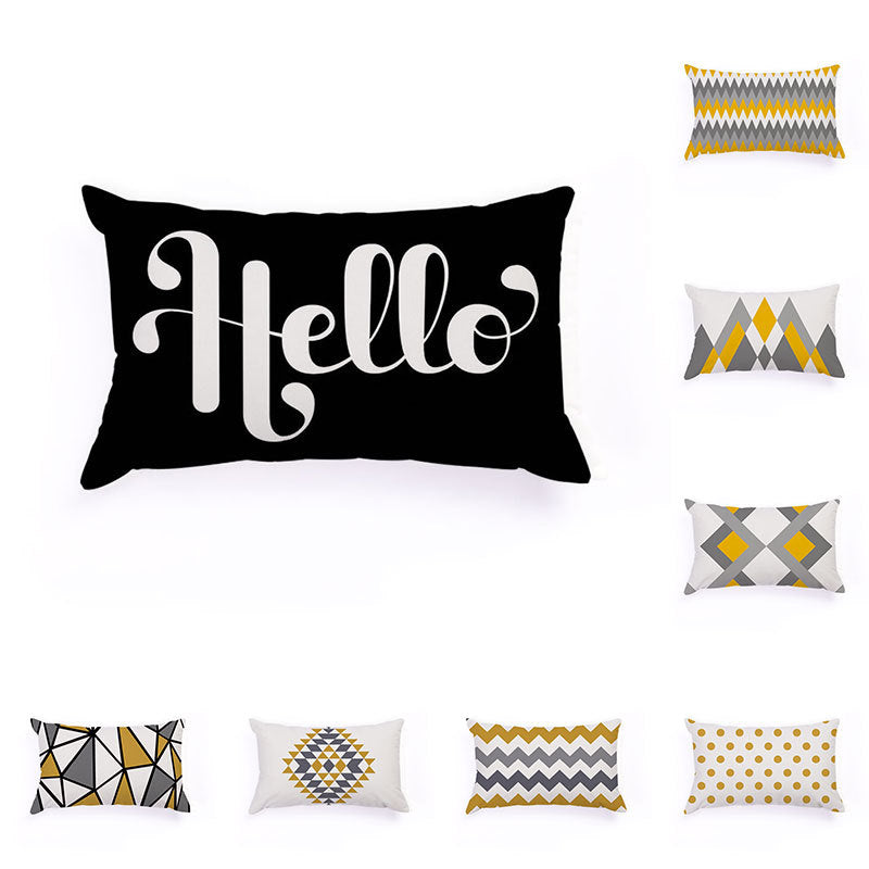Nordic Geometric Elk Flag Custom Plush Pillow