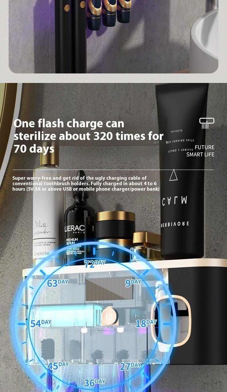 USB UV Toothbrush Sterilizer Wall Holder