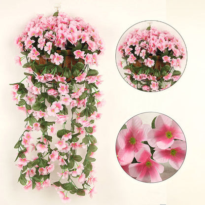 Violet Artificial Orchid Flower Wall Hanging Decor