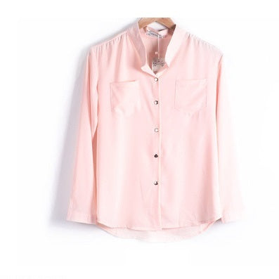 Casual Women's Long Sleeve Chiffon Blouse