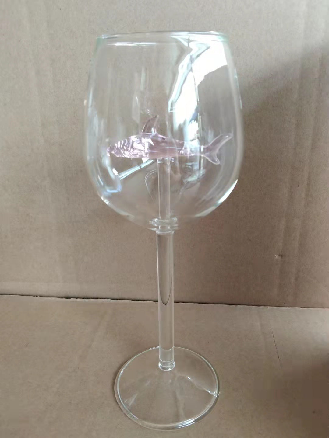 Creative Shark High Wine Glass with Octopus Design