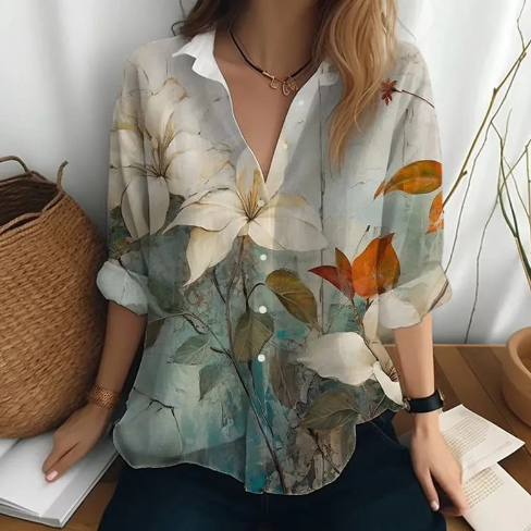 Magdalena Women's Casual Printed Blouse (One Piece)