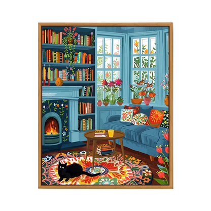 DIY Cat Digital Oil Painting