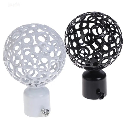 2pcs Iron Curtain Rod Finials - 22mm & 28mm Diameter