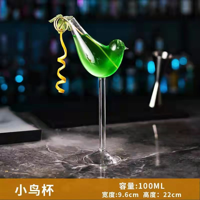 Creative Shark High Wine Glass with Octopus Design