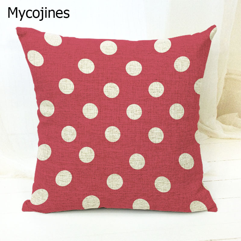 Geometric Pattern Pillowcase with Triangles and Letters