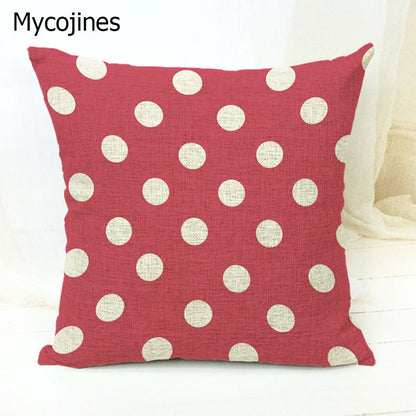 Geometric Pattern Pillowcase with Triangles and Letters