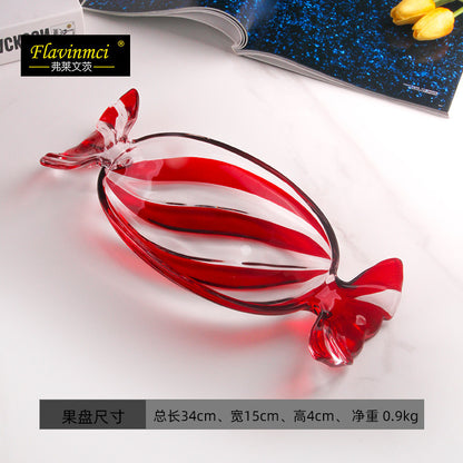 Creative Crystal Glass Fruit Bowl for Home Use