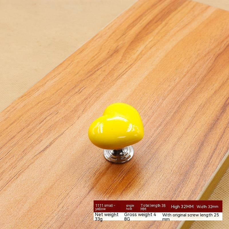 Heart-Shaped Ceramic Cabinet Handle