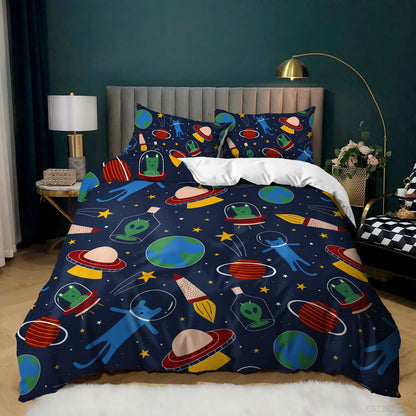 Spaceship Rocket Down Quilt Cover Set