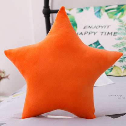 Five-pointed Star Plush Lumbar Pillow for Car