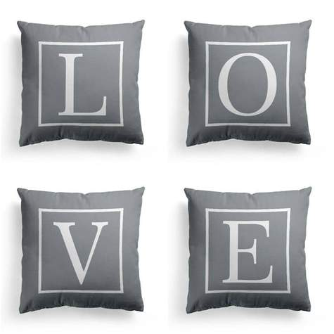 Single-Sided Printed Pillowcase with English Alphabet
