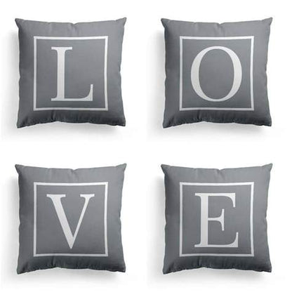 Single-Sided Printed Pillowcase with English Alphabet
