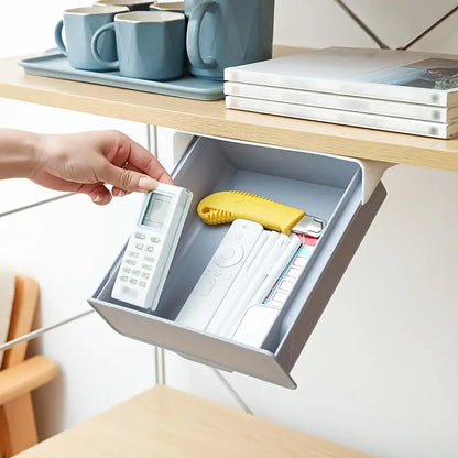 Stylish Under Cabinet Storage Box for Desk Organization
