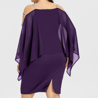Elegant Plus Size Off-Shoulder Dress