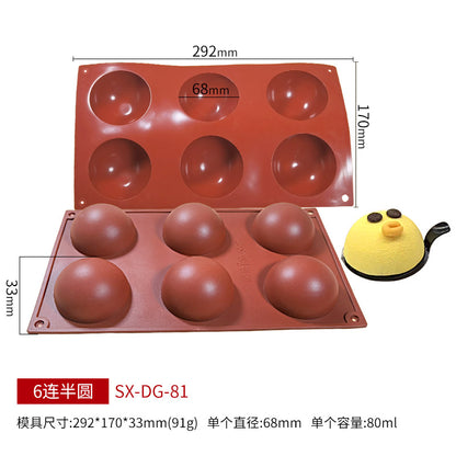 Sanjin 6-Cavity Silicone Mold for DIY Chocolate & Candy