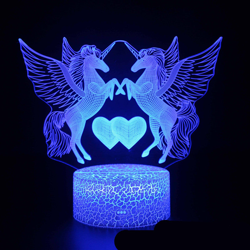 Unicorn Series Colorful Creative 3D Night Light