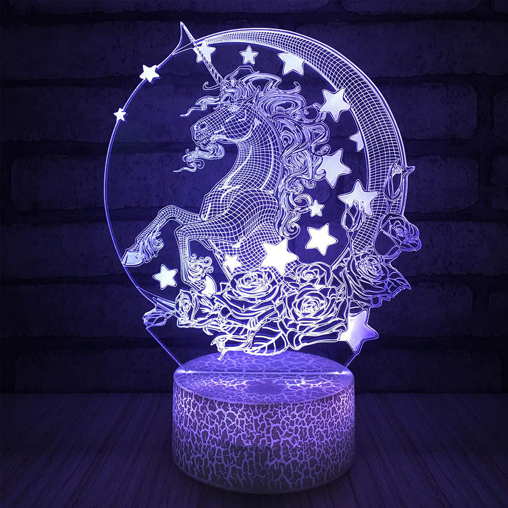 Unicorn Series Colorful Creative 3D Night Light