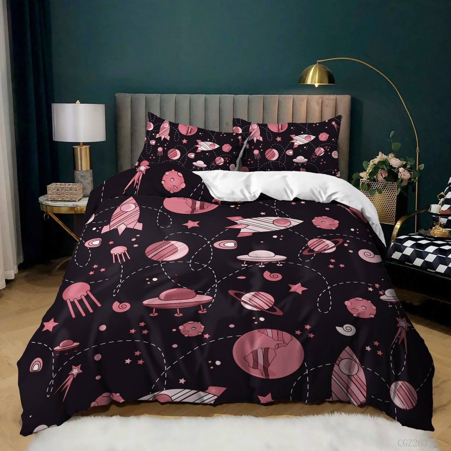 Spaceship Rocket Down Quilt Cover Set
