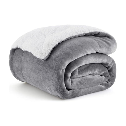 Lamb Fleece Plush Blanket for Bed