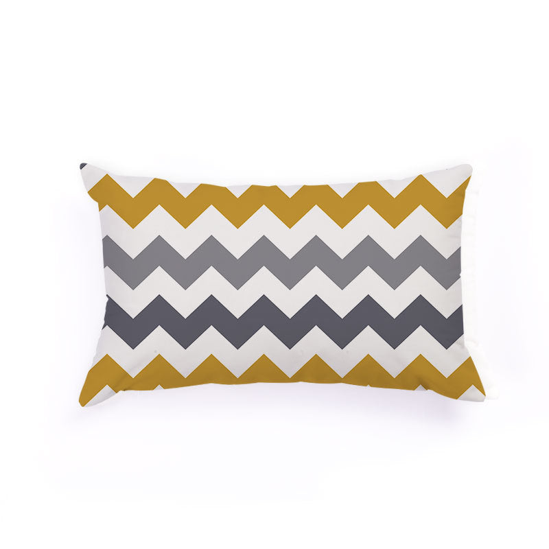 Nordic Geometric Elk Flag Custom Plush Pillow