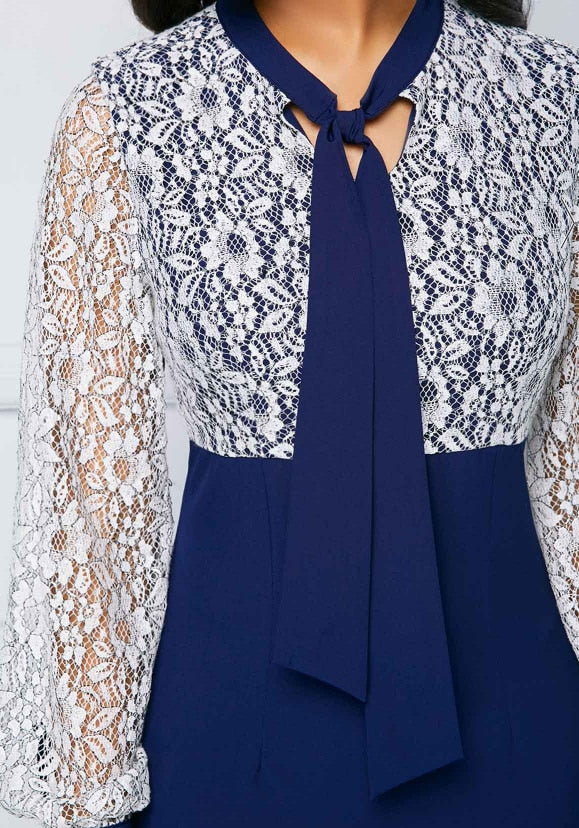 Elegant Lace Office Dress