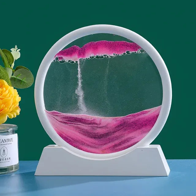 3D Moving Sand Art Hourglass for Home Decor Gift