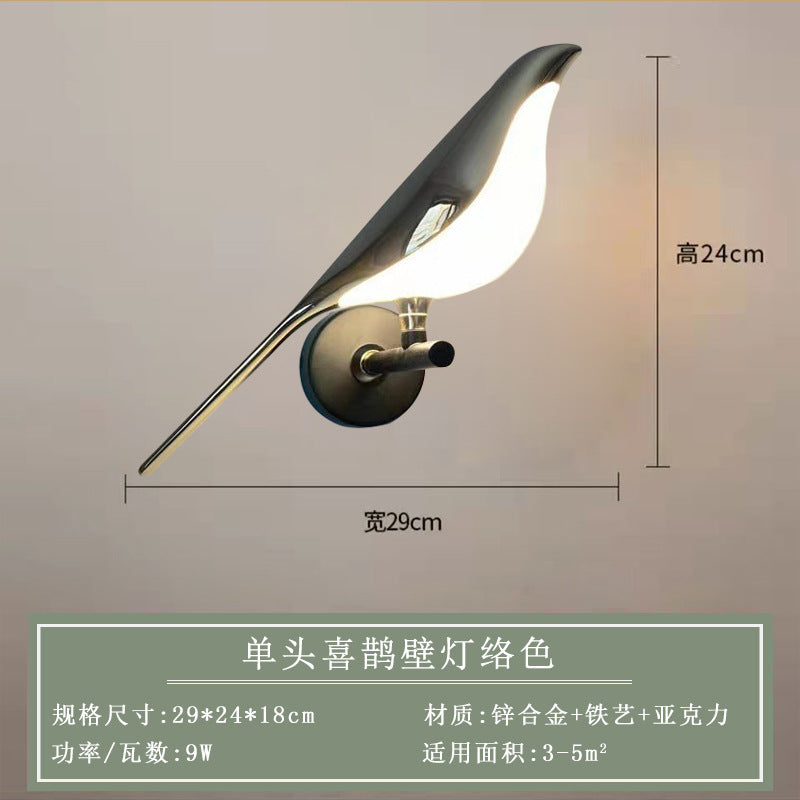 Modern Minimalist Creative Bird Wall Light for Home