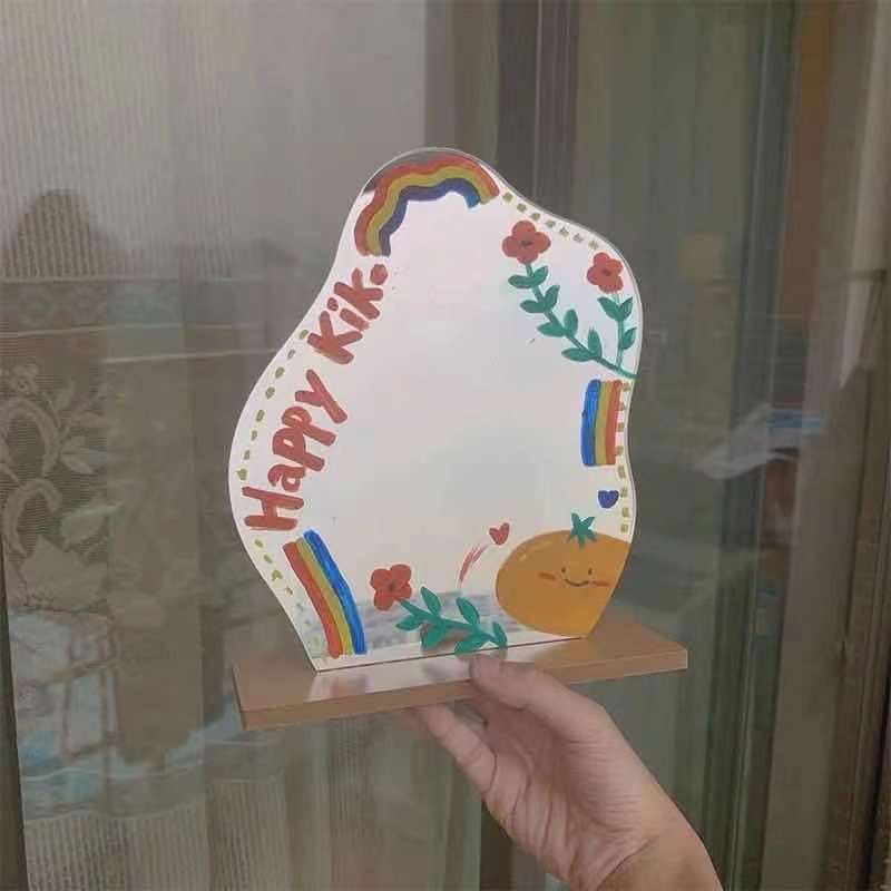 Irregular Makeup Mirror for Student Dorm Decor