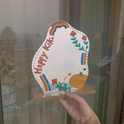 Irregular Makeup Mirror for Student Dorm Decor
