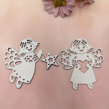 2pcs Angels Metal Cut Dies for DIY Greeting Cards