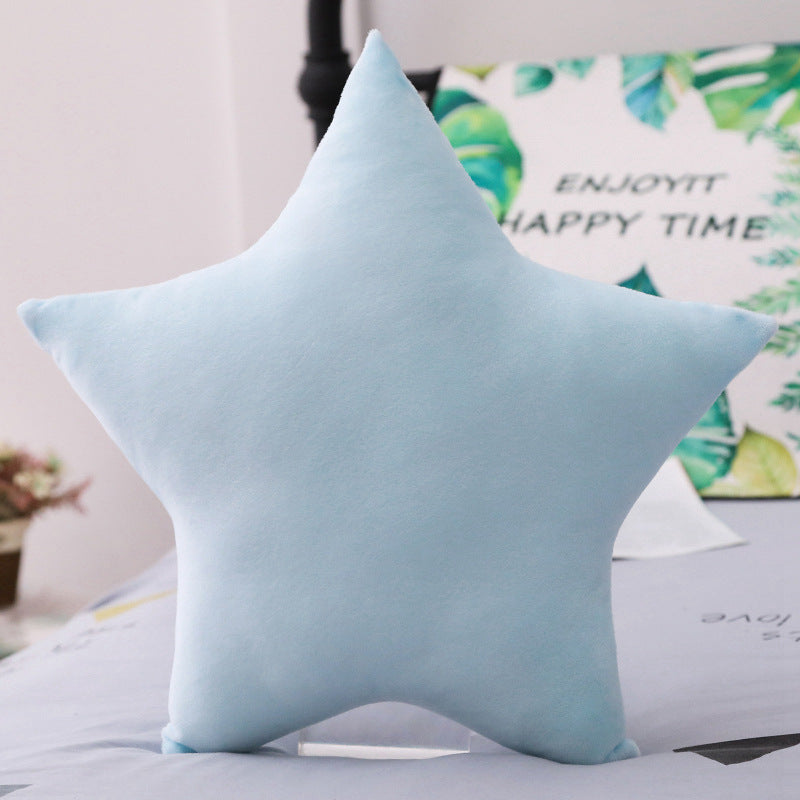 Five-pointed Star Plush Lumbar Pillow for Car
