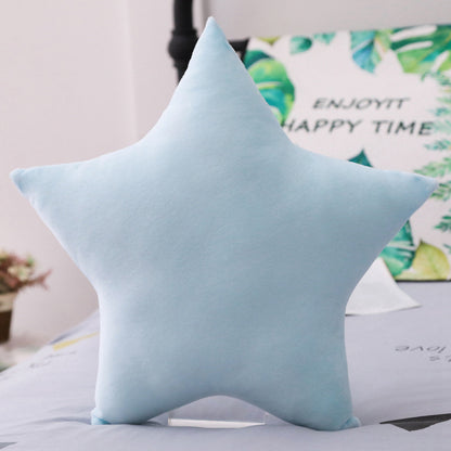Five-pointed Star Plush Lumbar Pillow for Car