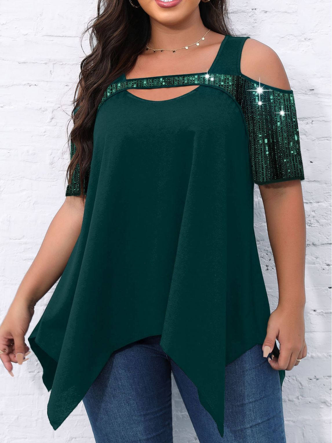 Chic Beaded Swing Tee for Women